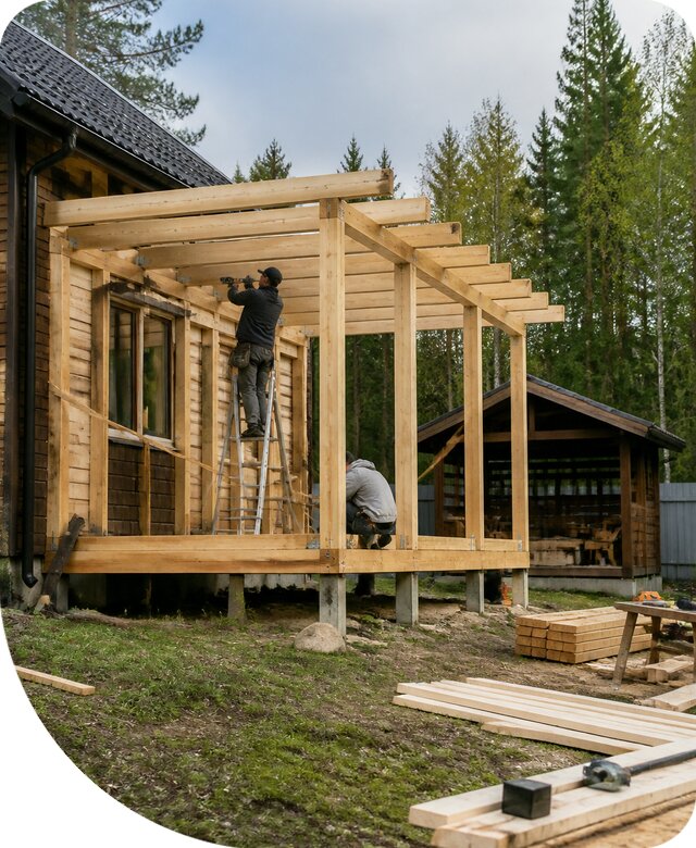 Строительство пристроек и построек на участке в Нижнеудинске